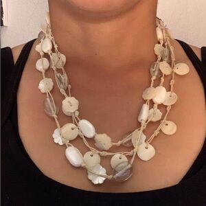 Boho Multi-Strand Shell Bead Necklace | Beachy & Elegant